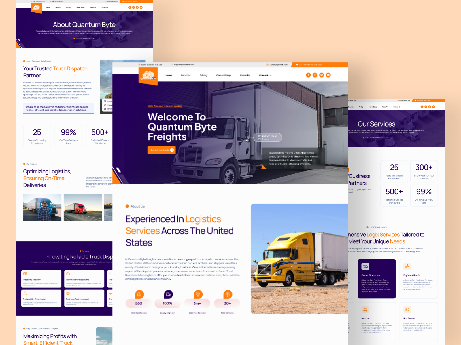 Quantum Byte Freights Website